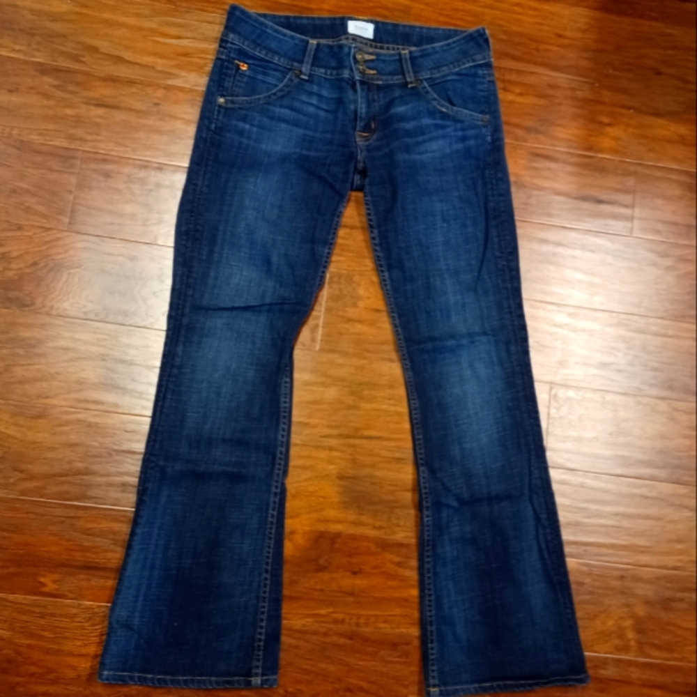 Hudson Signature Bootcut flap pocket blue jeans